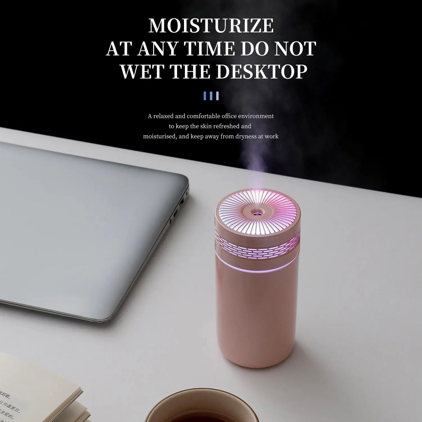 Vivolux | 250ML Tragbarer Auto-Luftbefeuchter - USB LED Ätherisches Öl Diffusor