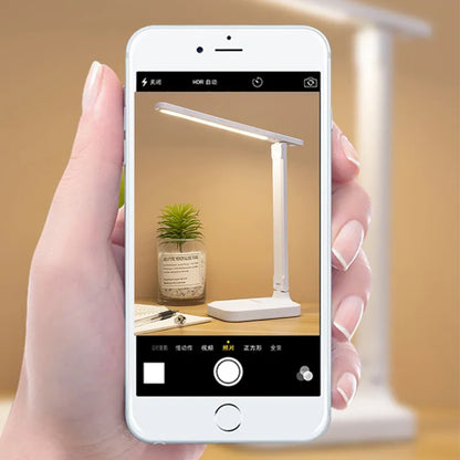 6000mAh wiederaufladbare LED Tischlampe USB 3 Farb stufenlos dimmbare Schreibtischlampe Touch faltbar augenschützendes Lese Nachtlicht