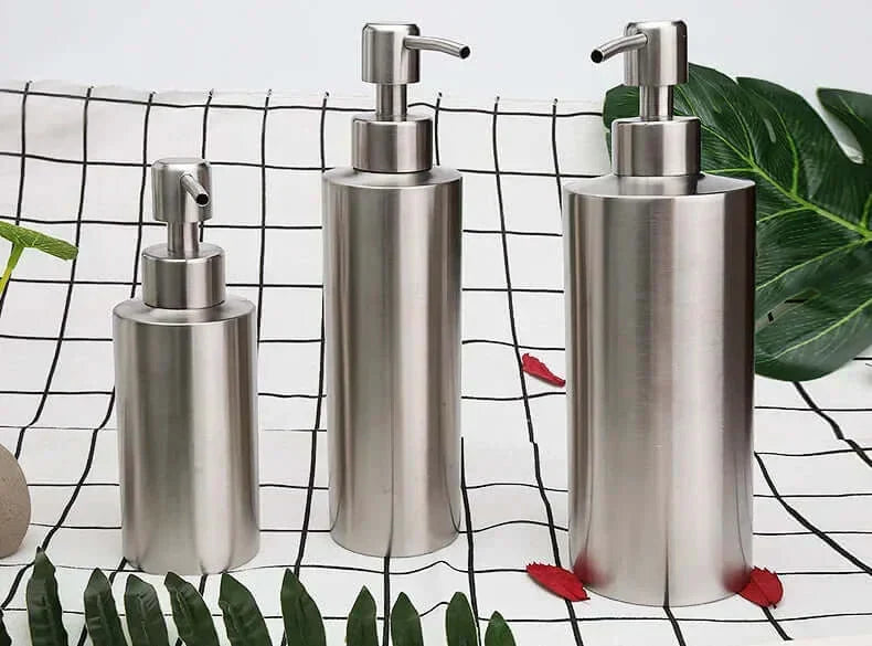 Vivolux | Eleganter Edelstahl Handpumpen Seifenspender 250ml/350ml/550ml