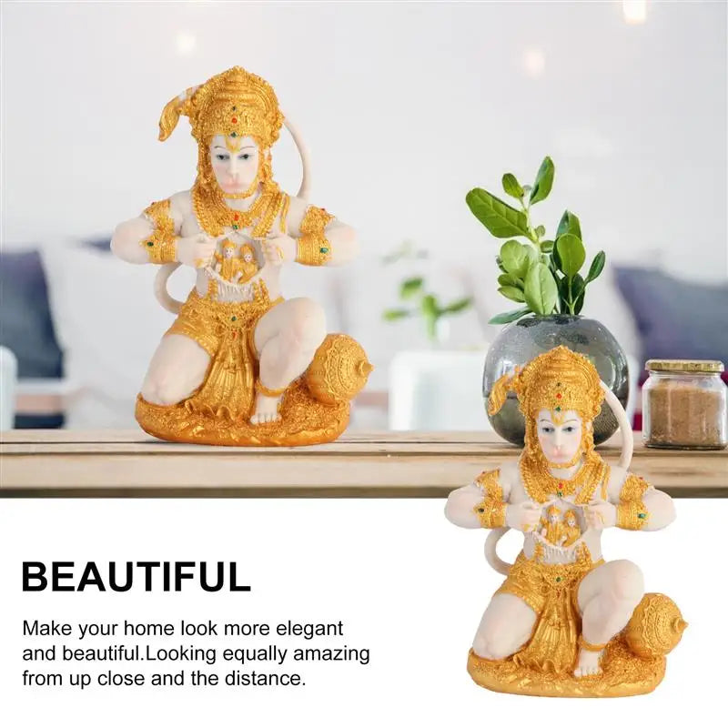 Vivolux | 1 Stück Hanuman Buddha Affengott Figurine Südostasiatischer Stil Heimskulptur Lord Hanuman Statue Buddha Figur Ornament
