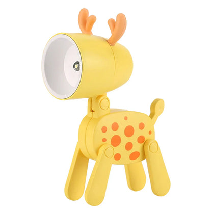 Vivolux | Süße LED-Nachtlampe - Mini-Hund, Hirsch, Dinosaurier Falt-Tischlampe für das Kinderzimmer