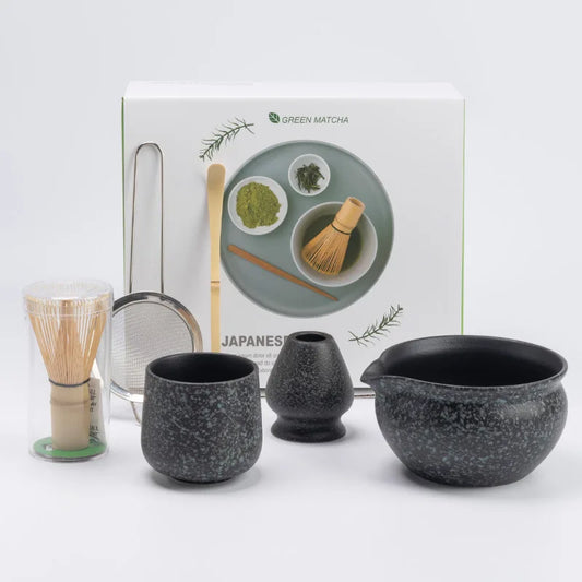 6-teiliges Matcha Set mit 100-fädigem Bambus-Whisk und Tee-Zeremonie-Werkzeugen – Perfekt für Anfänger und Teeliebhaber-1