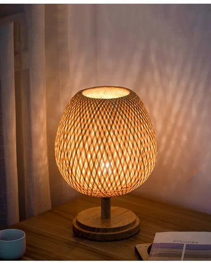 Vivolux | Rattanlampe - Stufenlos dimmbare Korblampe für Schlafzimmer- und Wohnzimmerdekoration