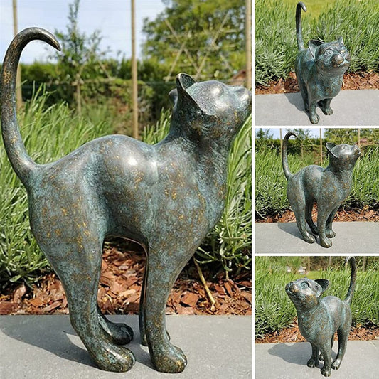 Verzaubernde Gartenkatzen-Statuen - Purr-fekte Harzdekoration