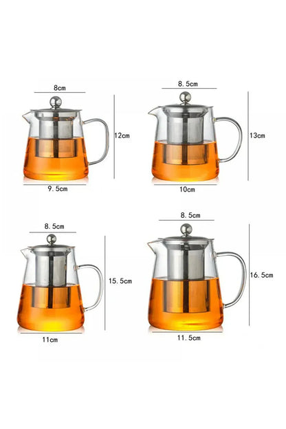 Vivolux | Edelstahl-Infuser-Glas-Teekanne