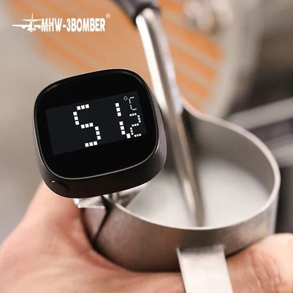 Vivolux | MHW-3BOMBER Digitales, sofort ablesbares Kaffeethermometer für Latte Art Pen, Milchaufschäumkrug, schickes Barista-Küchenzubehör für zu Hause