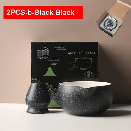 Variant image for Traditionelle Japanische Matcha-Schüssel mit Ausguss und Whiskhalter – Keramik Teezeremonie Set in Elegantem Farbverlauf-11