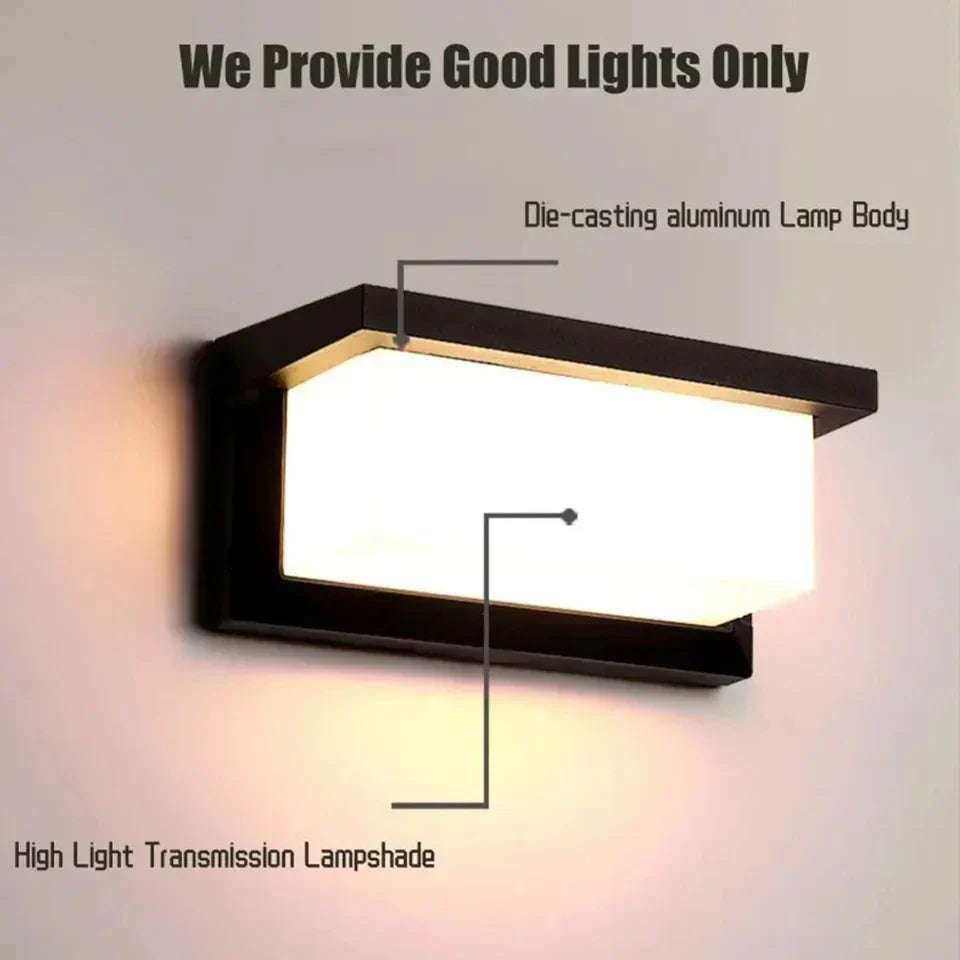 Vivolux | LED-Wandleuchte mit Radar-Bewegungsmelder – 16W wasserdichtes Licht für den Innen- und Außenbereich, kaltes und warmes Weißes Licht, AC85-265V