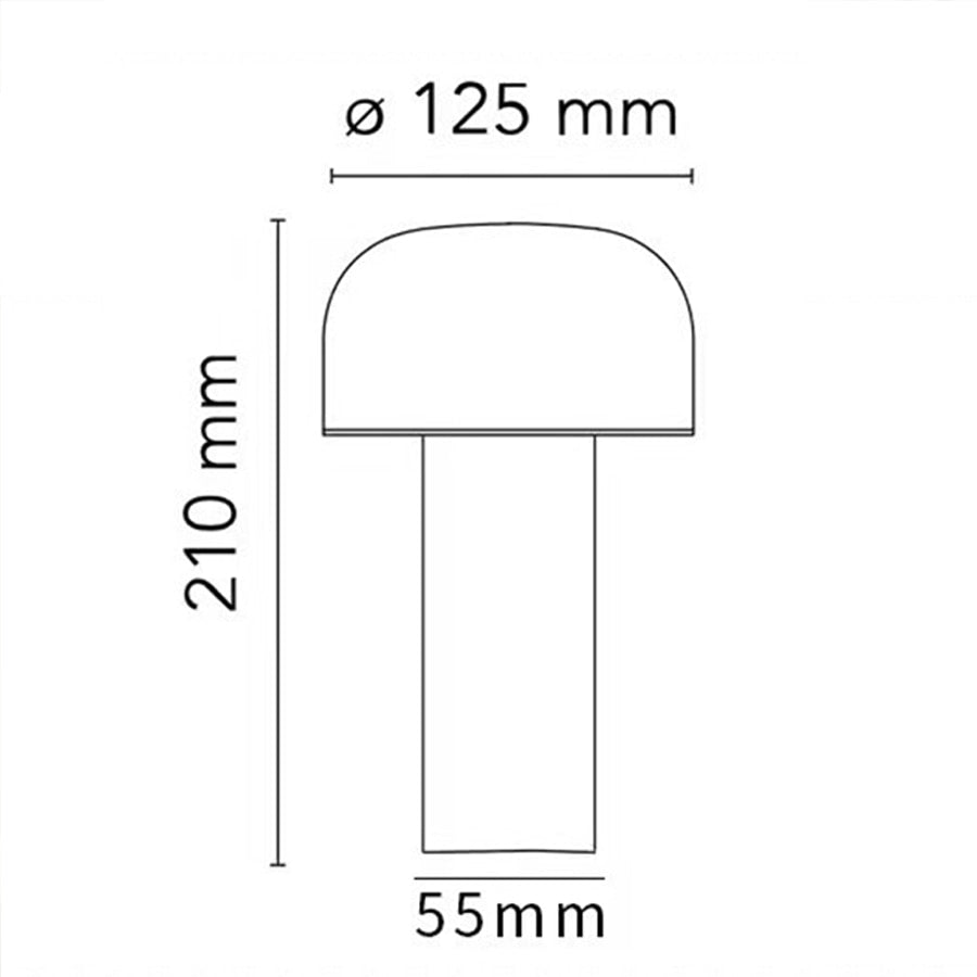 Vivolux | Italienischer Stil wiederaufladbare Pilz Tischlampe