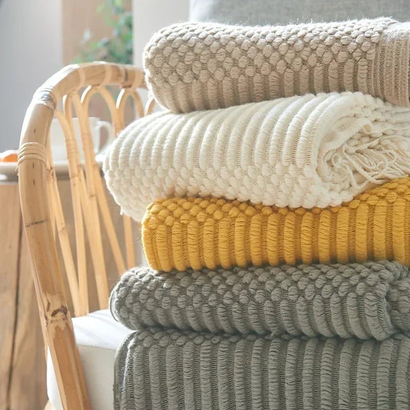 Vivolux | Nordic Style Dick Gestrickte Decke