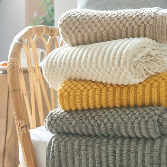 Vivolux | Nordic Style Dick Gestrickte Decke