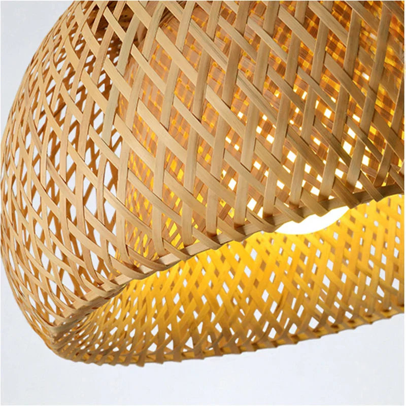 Vivolux | Luxora Handgewebte Bambus Pendelleuchte - Umweltfreundliche Deckenlampe