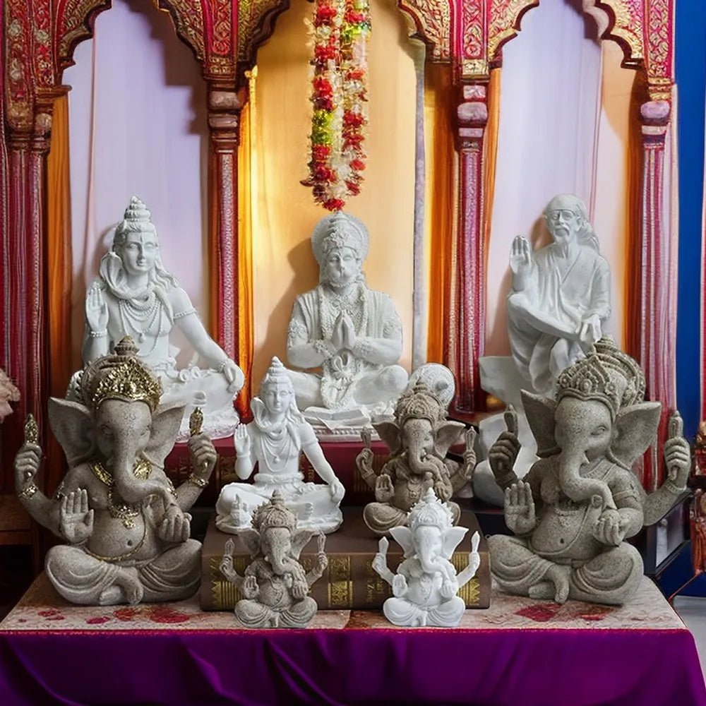 Vivolux | Göttliche Harz Sandstein-Stil Vedic Skulpturen