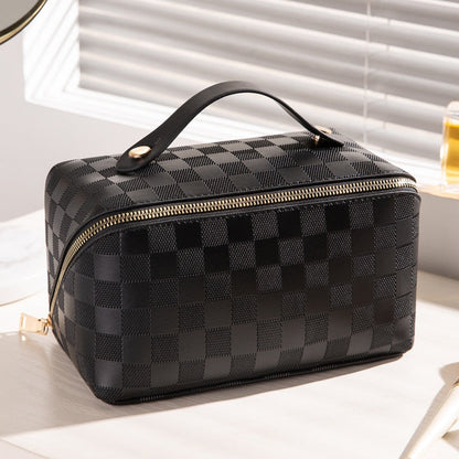 Vivolux |  Luxus Checkered Make-up Kosmetiktasche