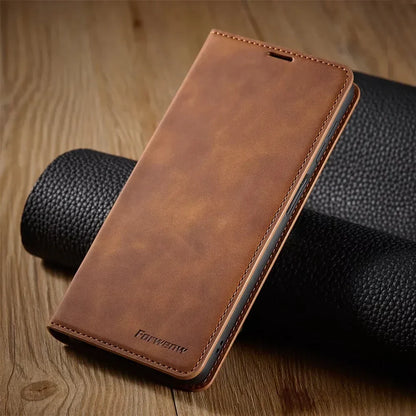 Vivolux | Samsung Hülle: Magnetische Leder Tasche für stilvollen Schutz