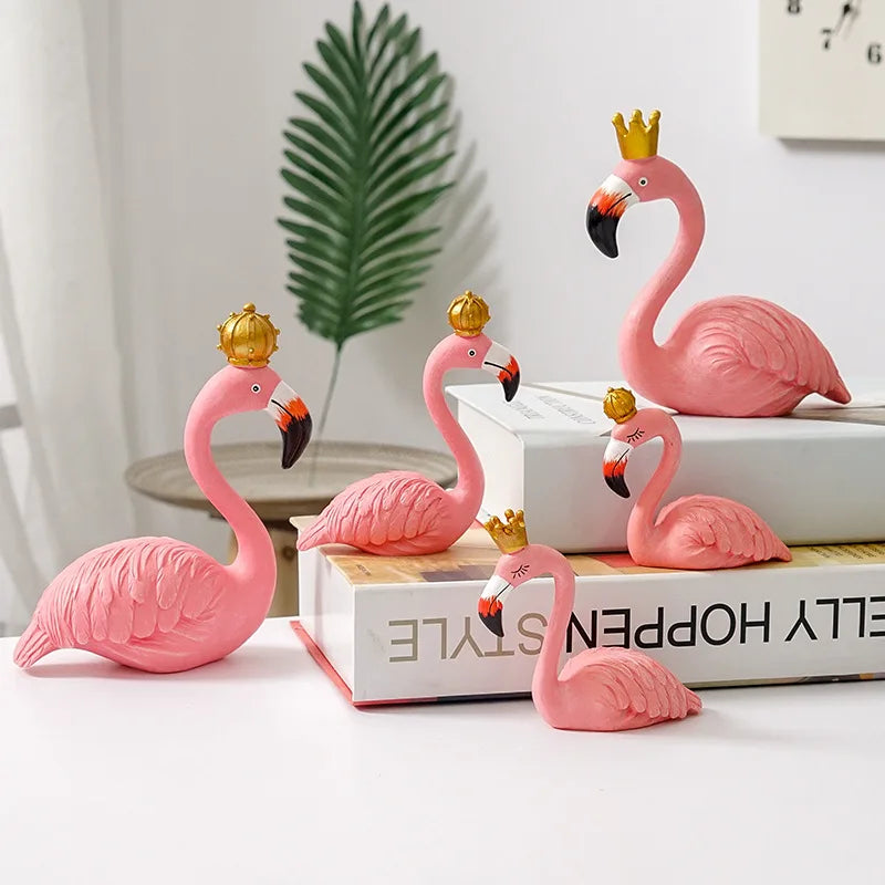 Vivolux | Nordic Flamingo Figurine Figure Statue Sculpture Living Room Office Wedding Party Ornaments Home Decor Decoration Accessories