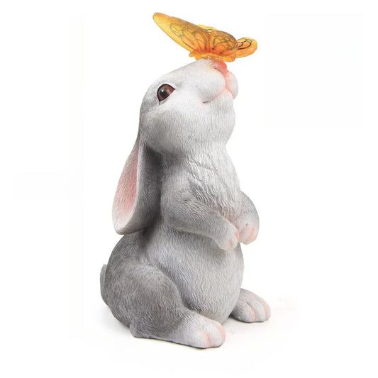 Vivolux | Schmetterling und Blumen Hase Gartenlicht