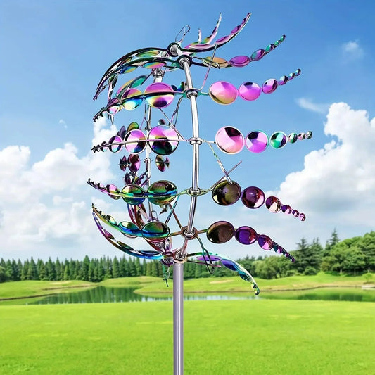 Vivolux | Windmühle Spinner | Einzigartiges windbetriebenes Gartendekor aus Metall