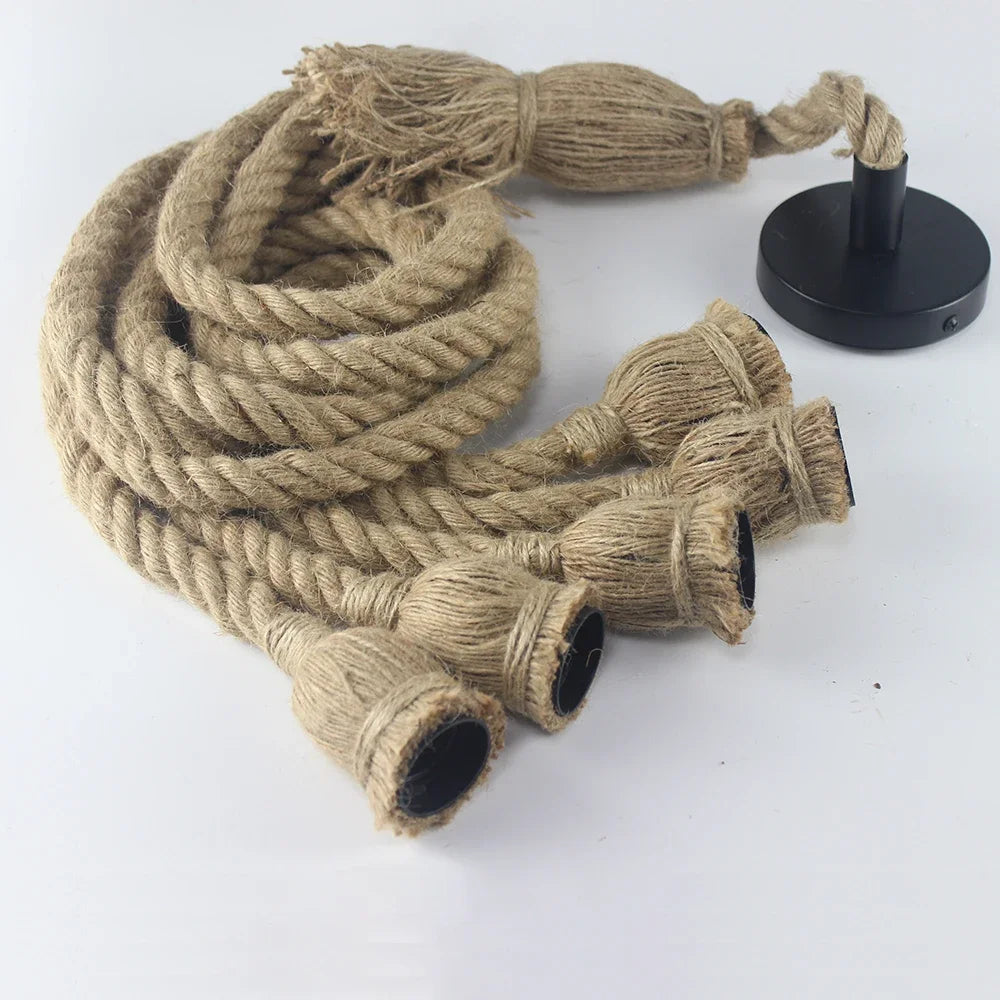 Vivolux | Vintage Hanfseil Pendelleuchte