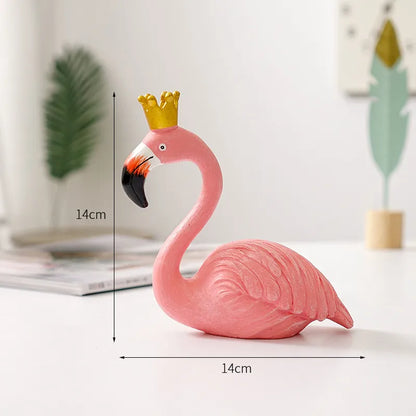 Vivolux | Nordic Flamingo Figurine Figure Statue Sculpture Living Room Office Wedding Party Ornaments Home Decor Decoration Accessories