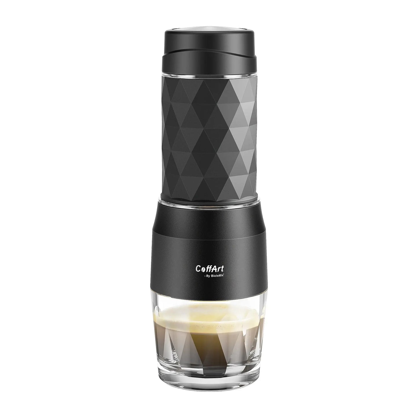 Vivolux | Tragbare Kaffeemaschine Espressomaschine Handpresse Kapsel gemahlener Kaffeebrüher tragbar für Reisen und Picknick, BioloMix