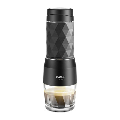 Vivolux | Tragbare Kaffeemaschine Espressomaschine Handpresse Kapsel gemahlener Kaffeebrüher tragbar für Reisen und Picknick, BioloMix