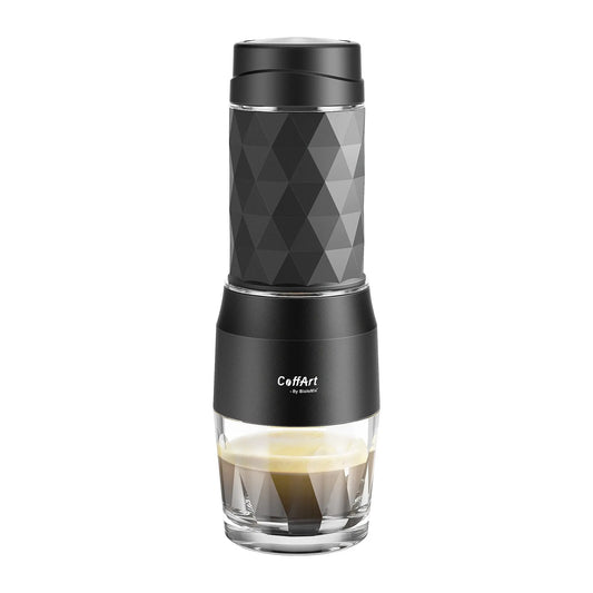 Vivolux | Tragbare Kaffeemaschine Espressomaschine Handpresse Kapsel gemahlener Kaffeebrüher tragbar für Reisen und Picknick, BioloMix