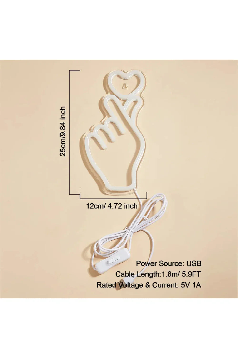 Vivolux | Hand Herz LED Neon