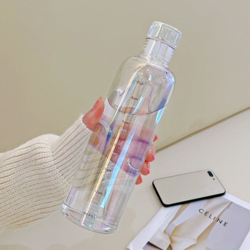 Vivolux | Zeit-Skalen hitzebeständige Glas Wasserflasche