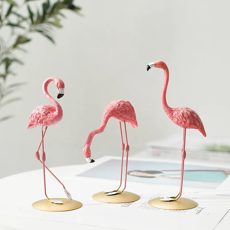 Vivolux | Nordic Flamingo Figurine Figure Statue Sculpture Living Room Office Wedding Party Ornaments Home Decor Decoration Accessories