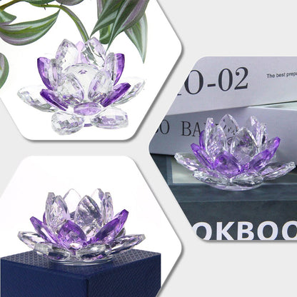 Vivolux | Kristall Lotus Blume Handwerk Glas Briefbeschwerer Hause Dekoration Ornamente Figuren Hause Hochzeit Party Decor Geschenke Souvenir