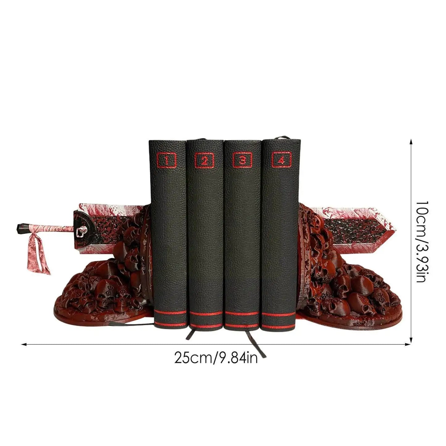 Vivolux | Berserk Buchstützen Wütende Buchstützen Drachenjäger Harz Handwerk Studienkunst Dekoratives Ornament Zuhause Schreibtisch Bücherregal T4z7