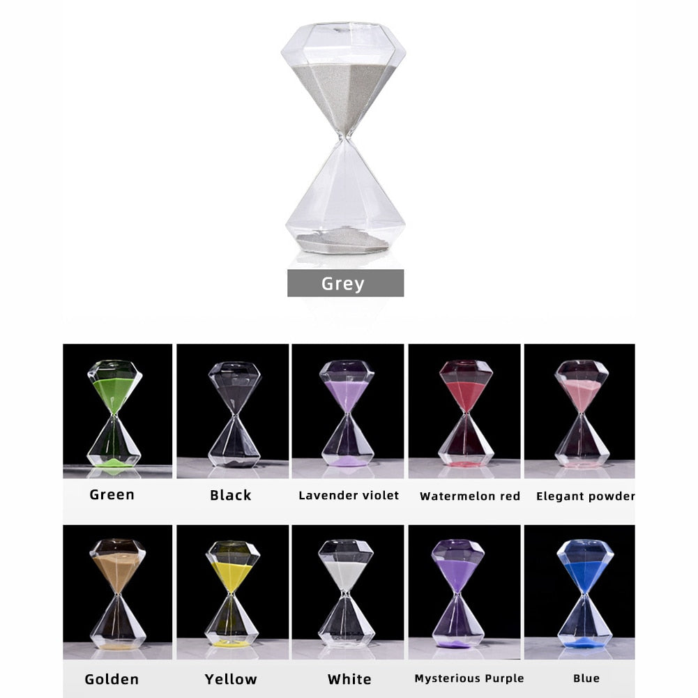 Vivolux | 5–60 Minuten Diamantsanduhr, Sanduhr, Sanduhr, Kindergeschenk, Sanduhr, Heimdekoration, erhältlich in mehreren Farboptionen