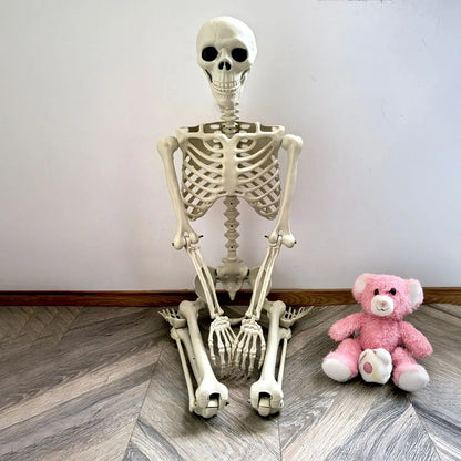 Vivolux | Bewegliches menschliches Skelett 90–165 cm — realistische Dekoration für Halloween- und Horrorpartys
