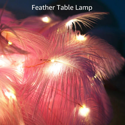 Vivolux | LED Feder Tischlampe Nachtlicht USB betrieben Fernbedienung Nachttischelampen