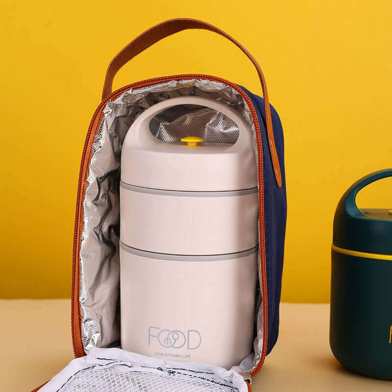 Vivolux | LunchBuddy Premium Mittagsbox | Auslaufsicher & Nachhaltig | Bento-Box mit Fächern | Ideal für Arbeit & Schule