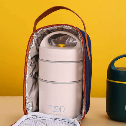 Vivolux | LunchBuddy Premium Mittagsbox | Auslaufsicher & Nachhaltig | Bento-Box mit Fächern | Ideal für Arbeit & Schule