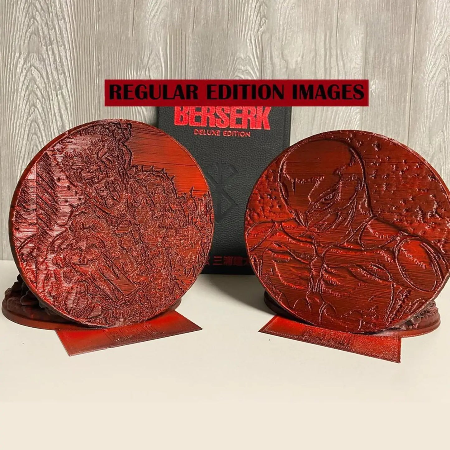 Vivolux | Berserk Buchstützen Wütende Buchstützen Drachenjäger Harz Handwerk Studienkunst Dekoratives Ornament Zuhause Schreibtisch Bücherregal T4z7