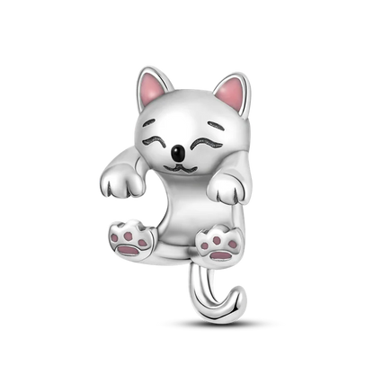 Vivolux | 925 Silber Goldener Leopard Charms Perlen Bunte Chamäleon Nashorn Löwe Skarabäus Katze Anhänger Passend für Original Pandora Armband Schmuck