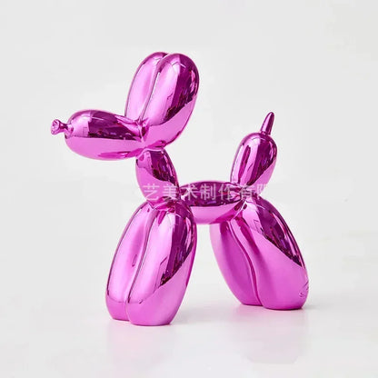 Vivolux | Nordic Ballon Hund Skulptur Harz Tier Ornament Kunst Skulpturen und Figuren Handwerk Hause Dekoration Zimmer Desktop Zubehör