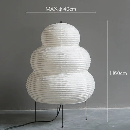 Vivolux | Japanische Wabi-Sabi-Stativstehlampe Schlafzimmer Nachttisch Wohnzimmer Esszimmer Studie Loft Dekor Schreibtischlampe Weiße Reispapier Tischlampe