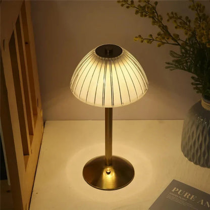 Vivolux | GlassGleam | Kabellose dreifarbige LED-Tischlampe mit Dimmfunktion