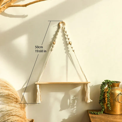Vivolux | Wandregal – Holz – Hängeregale – Boho-Heimdekoration – Raumdekoration
