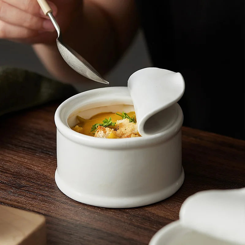 Vivolux | Zeitgenössische Französische Zwiebelsuppe Schüssel – Premium Keramik Suppe & Eintopf Schüssel