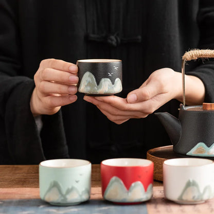 Handbemaltes Tee Set aus Porzellan mit Geschenkbox – Elegantes Teeservice für Teeliebhaber und perfekte Geschenkidee-3