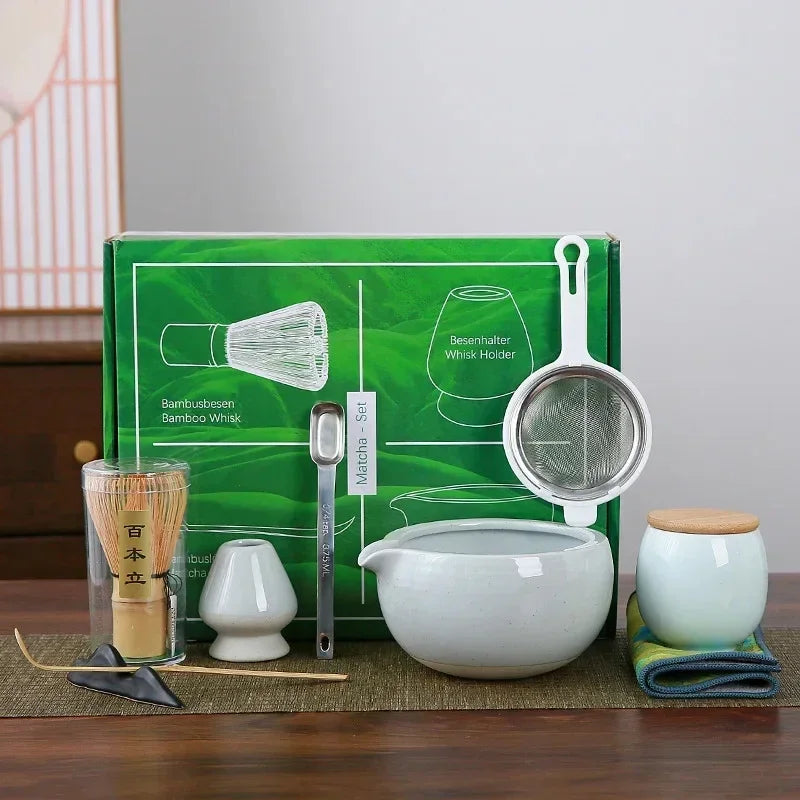 10-teiliges Japanisches Matcha-Set aus Bambus und Keramik – Komplettes Tee Zubehör für die Zeremonie im Teezubehör Shop-1