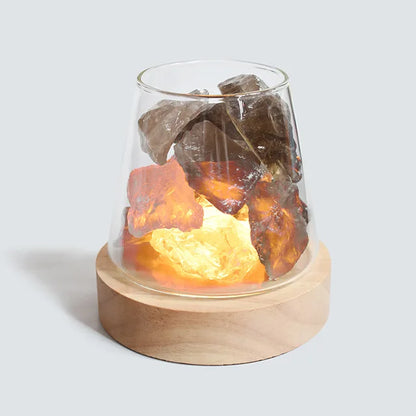 Himalaya Salzlampe - Kristall Nachtlicht & ätherisches Öl Diffusor