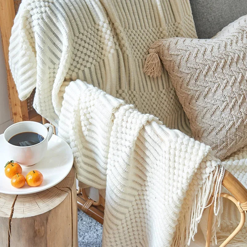 Vivolux | Nordic Style Dick Gestrickte Decke