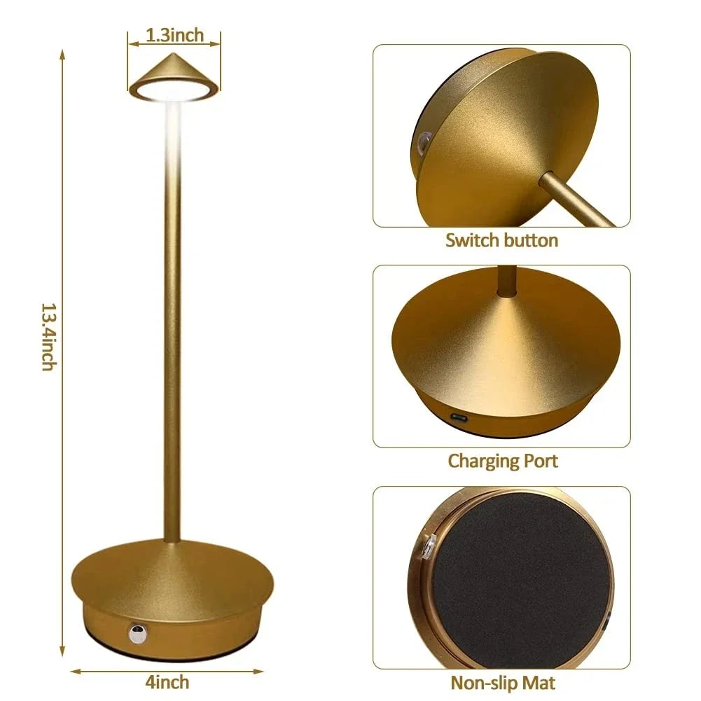 Vivolux | Wiederaufladbare Tischlampe Kreative Esszimmer Touch Led Hotel Bar Kaffee Pina Pro Tischlampe Lampada Da Tavolo Dekorative Schreibtischlampe