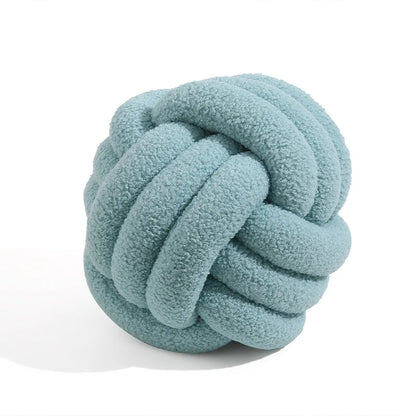 Vivolux | Gooi Kissen - Cozy - Handgeknoteter Ball - Lammfell